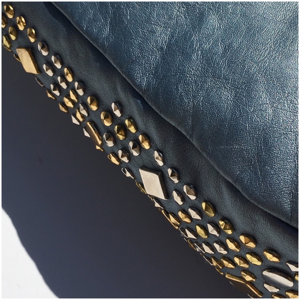 Pearl Blue Leather Handbag - Picture 5 of 8